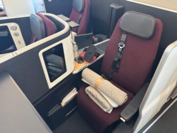 Swiss Business Class Airbus A350 Mittlere Reihe Hinten