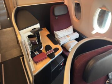 Swiss Business Class Airbus A350 Seat 7a