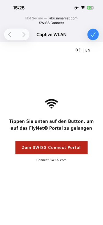 Swiss Business Class Airbus A350 Wifi2