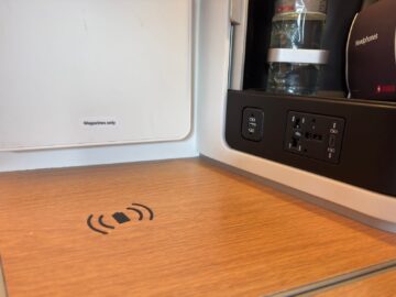 Swiss Business Class Airbus A350 Wireless Charging
