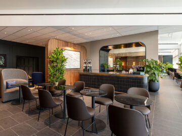 American Express Centurion Lounge Schiphol Amsterdam Blue Roast Coffee Bar Copyright