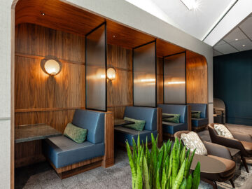 American Express Centurion Lounge Schiphol Amsterdam Booths Copyright