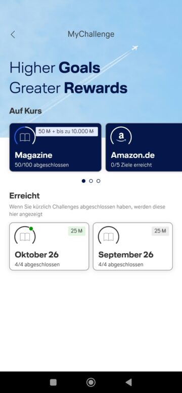 Miles And More My Magazine Challenge Oktober Uebersicht