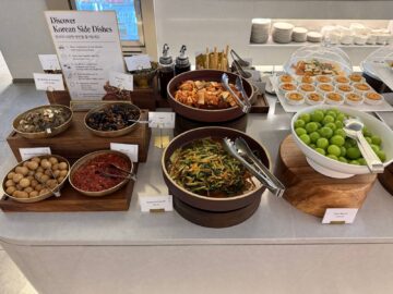 Singapore Airlines Silverkris Lounge Seoul Incheon Korean Side Dishes