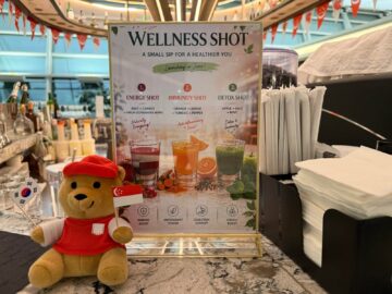 Singapore Airlines Silverkris Lounge Seoul Incheon Wellness Shot
