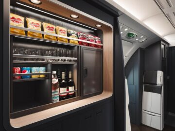 British Airways Airbus A380 Neue Kabine Business Class Club Kitchen Copyright