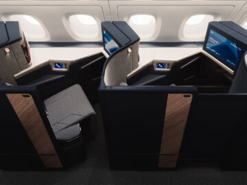 British Airways Airbus A380 Neue Kabine Business Class Suiten Tueren Copyright