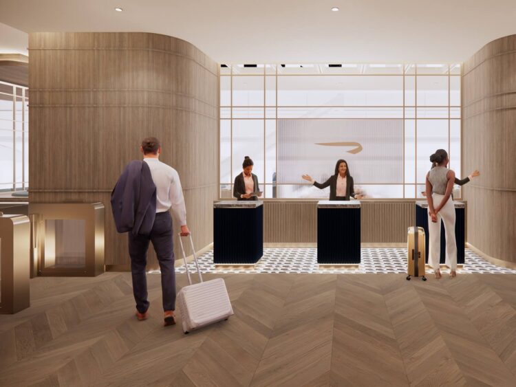 British Airways London Heathrow Lounge Terminal 5C Rezeption