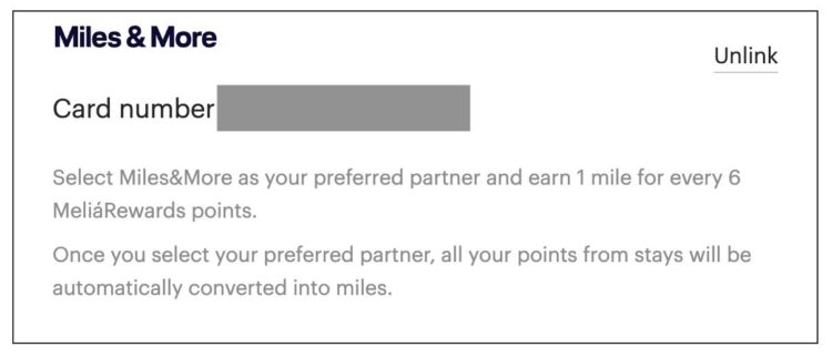 Melia Rewards Miles And More Verknuepfung
