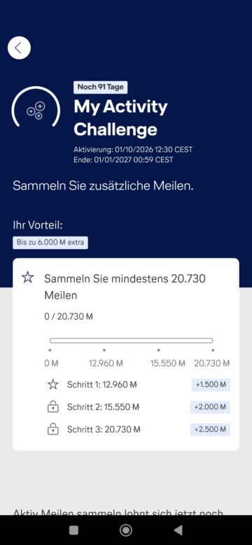 Miles And More My Activity Challenge Oktober 2026