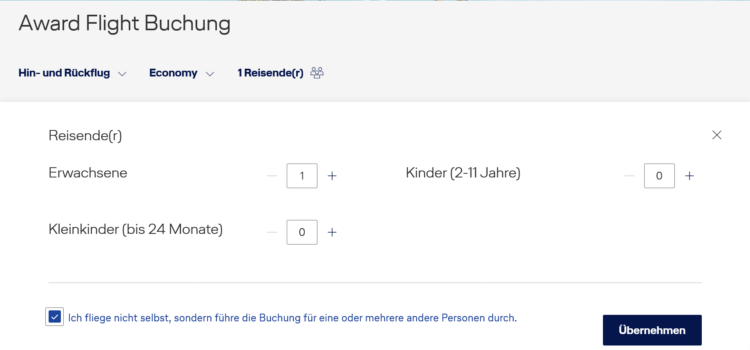 Miles And More Onlinesuche Buchung Dritte