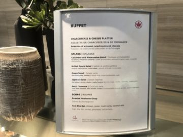 air canada signature suite toronto buffet auswahl