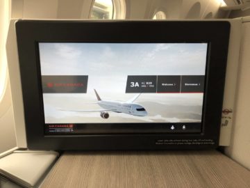 air canada business class boeing 787 9 monitor tisch