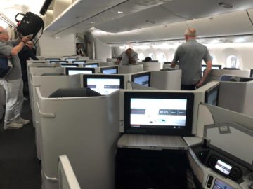 air canada business class boeing 787 9 kabine von hinten