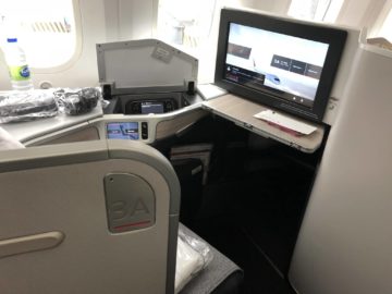 air canada business class boeing 787 9 sitz von der seite