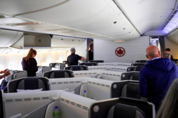 aircanada business class boeing 777 kabine