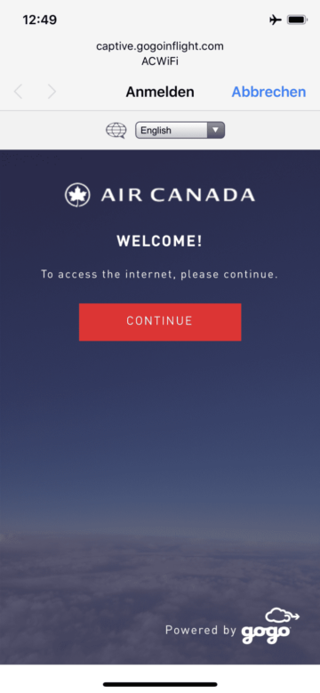 aircanada business class boeing 777 wifi