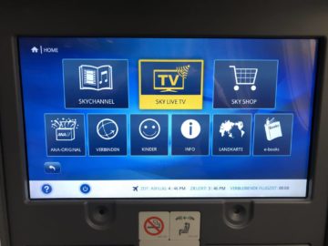 ana business class b787 9 auswahl hauptmenue