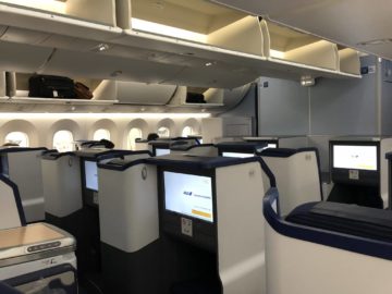 ana business class b787 9 kabine von hinten