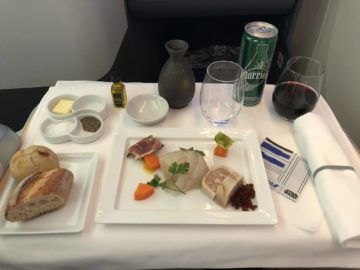ana business class b787 9 vorspeise