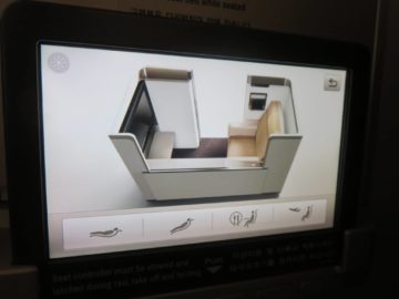 asiana first class a380 sitz einstellungen 4