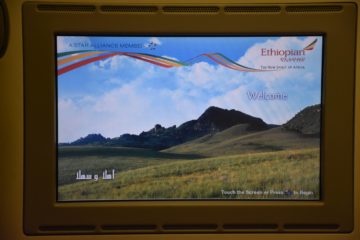ethiopian airlines business class boeing 777 200lr entertainment welcome