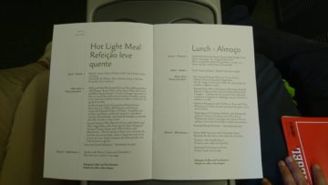 Abendessen und Mittagessen Sao Paulo - Addis Abebba