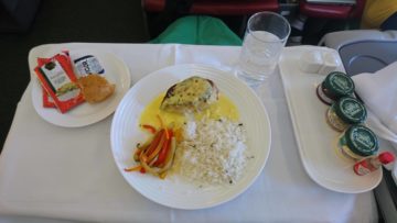 ethiopian airlines business class boeing 777 200lr mittagessen hauptgang