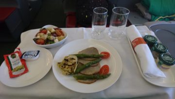 ethiopian airlines business class boeing 777 200lr mittagessen vorspeise