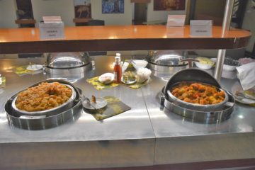 Pasta und Fischgulasch