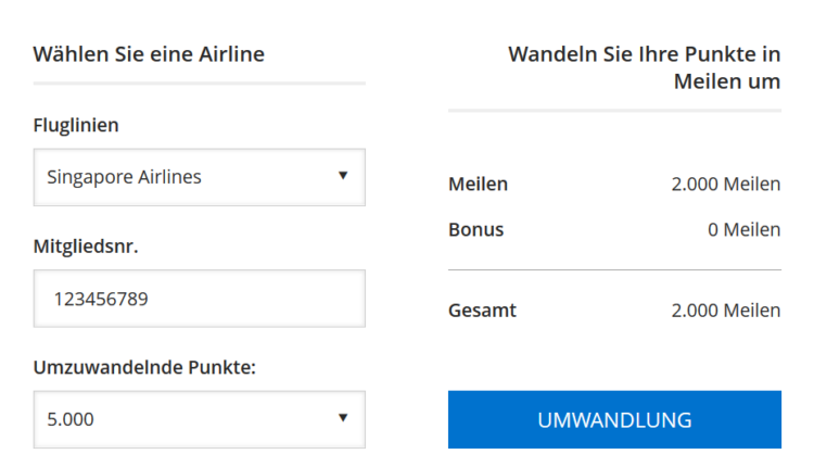 hyatt punkte in meilen umwandeln beispiel