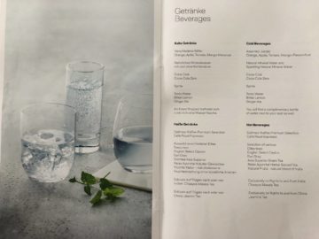 lufthansa business class a350 getraenkeliste