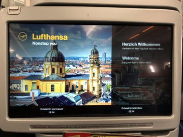 lufthansa business class a350 monitor info