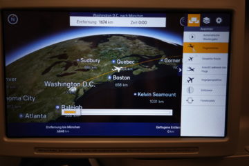 lufthansa business class airbus 350 einstellungsoption karte