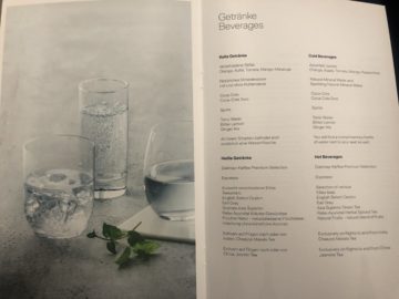 lufthansa business class airbus 350 getraenkeauswahl