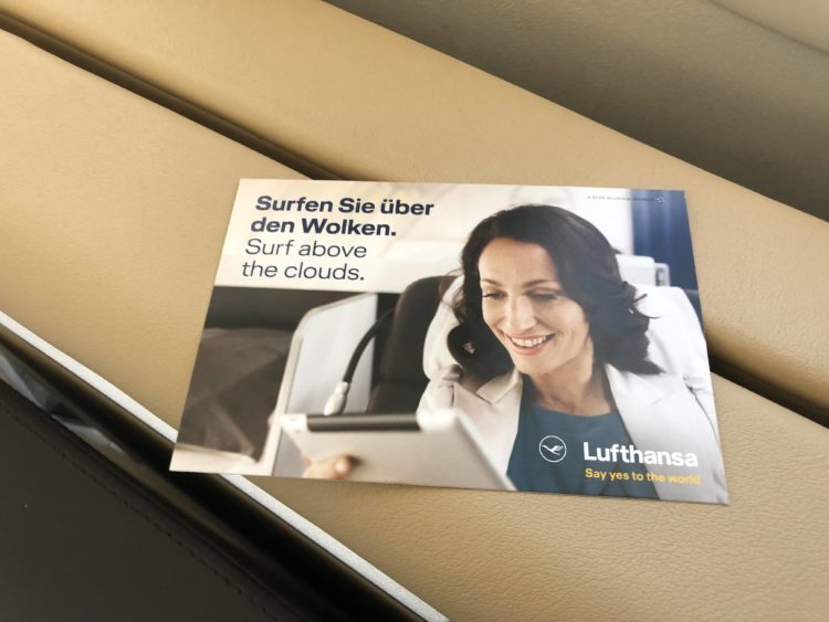 lufthansa first class boeing 747 8i free wifi voucher
