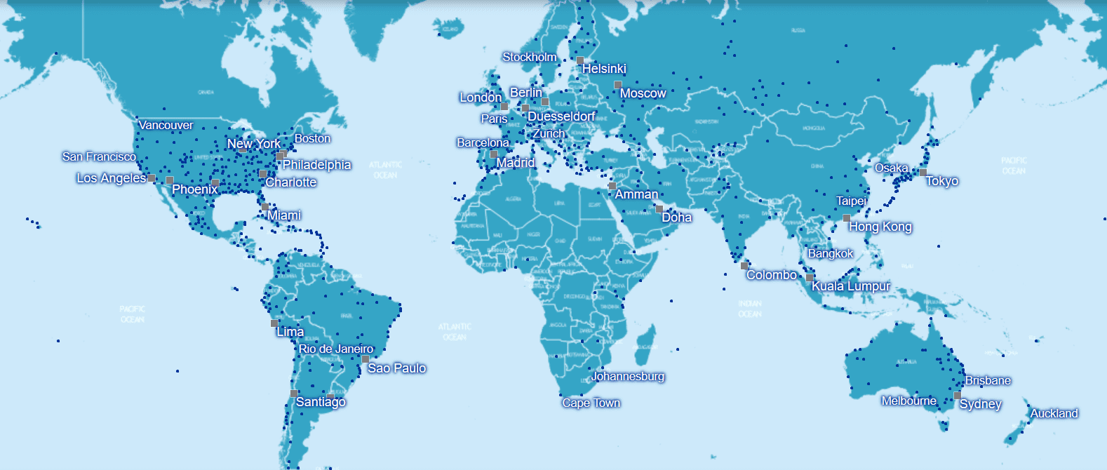 oneworld map 2019