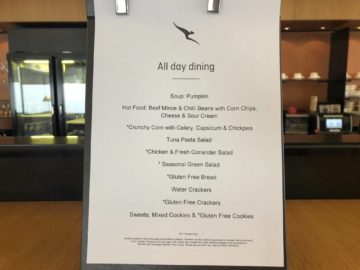 qantas business lounge auckland menuekarte