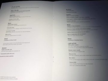 qatar airways business class a380 menue essen