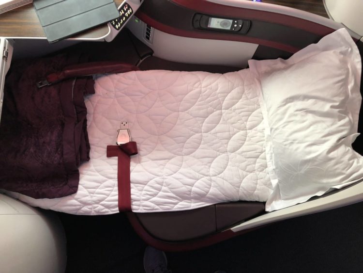 qatar airways business class a380 sitz als bett