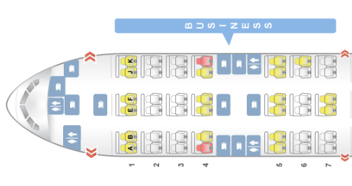 Qatar Airways Business Class Boeing 777-200LR Sitzplan