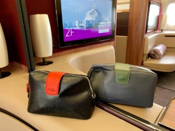 qatar airways first class a380 amenity kit