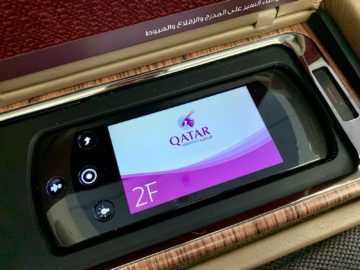 qatar airways first class a380 fernbedienung