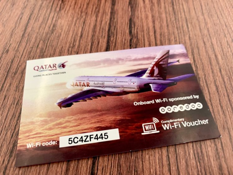 Qatar Airways First Class A380 Internet Gutschein