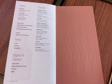 qatar airways first class a380 menuekarte 5