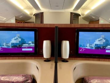 qatar airways first class a380 sitz mitte
