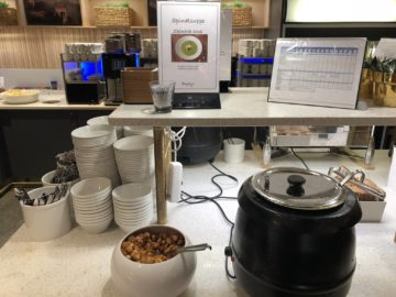 sas gold lounge oslo gardermoen spinat suppe