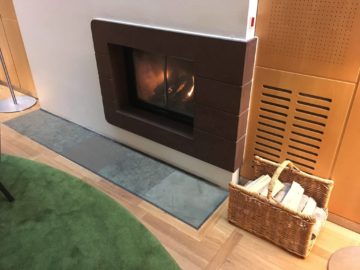 sas gold lounge kopenhagen kamin