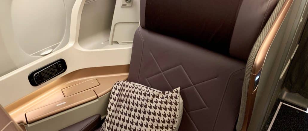 singapore airlines business class a350 900ulr sitz 1
