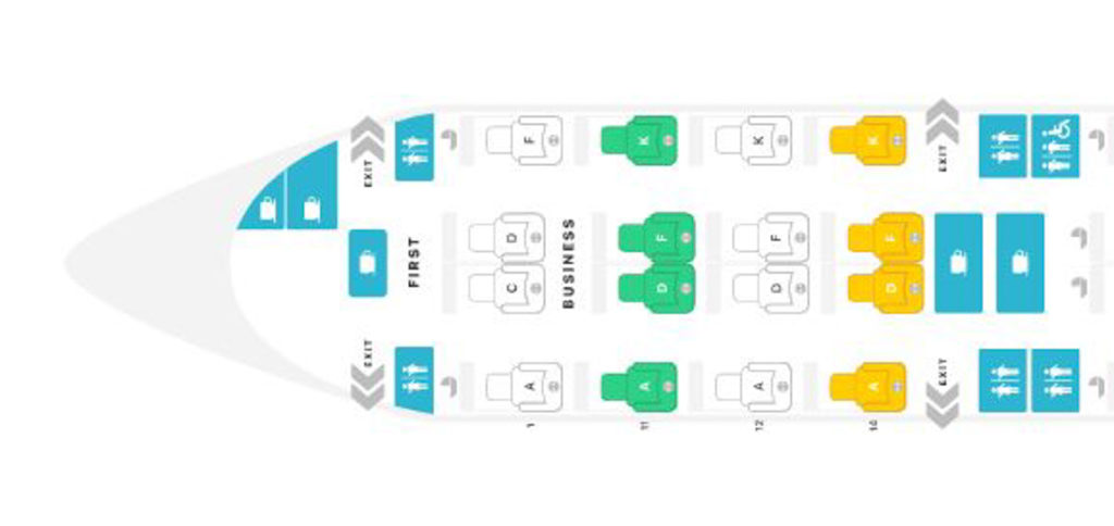 Singapore Airlines Boeing 777-300ER First Class Seat Map © Seatguru